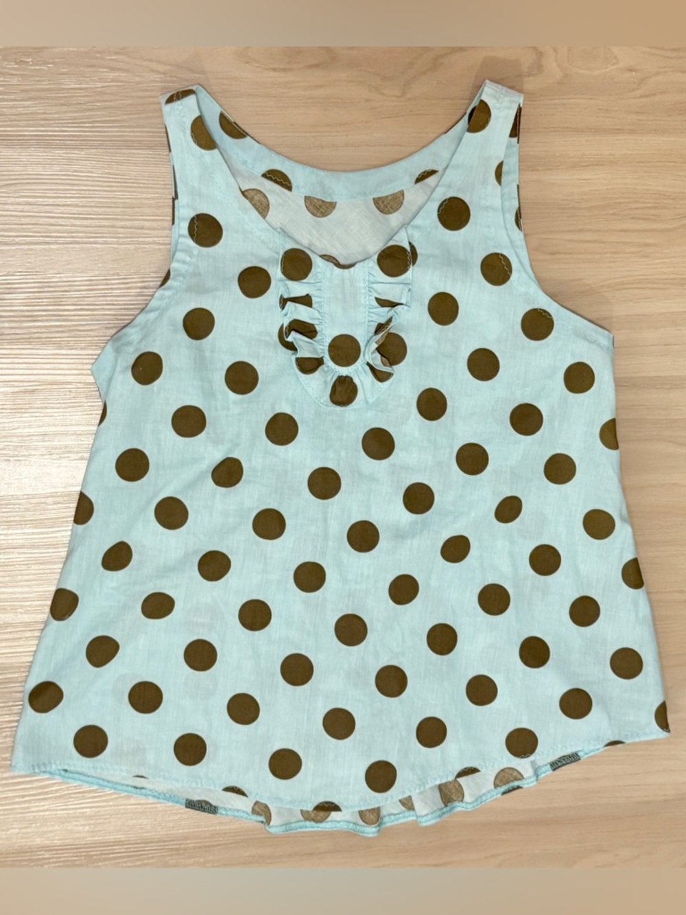 Choco mint polka-dot top!🍪🩵